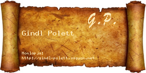 Gindl Polett névjegykártya